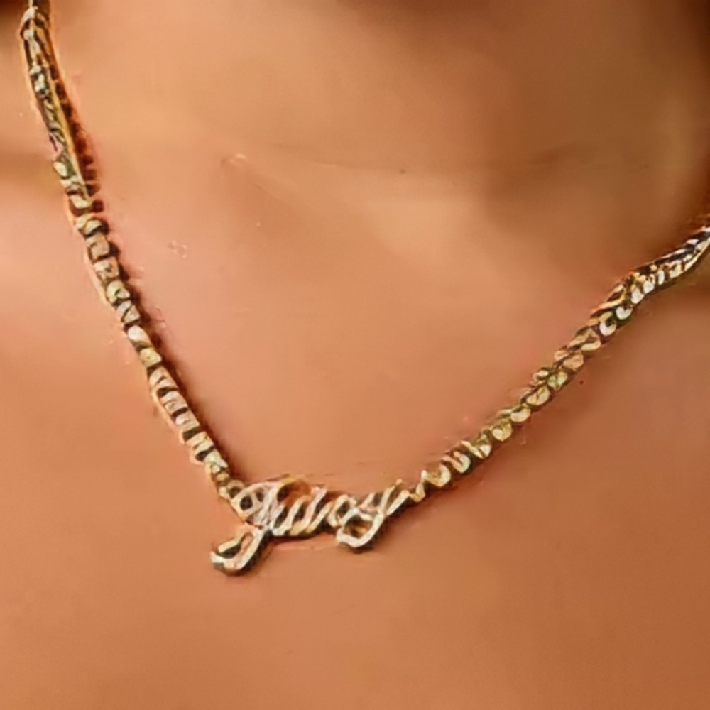 NEW Juicy Couture  Script Womens Crystal 18" Tennis Necklace New In The Box NWT